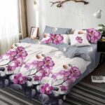 Lenjerie de pat bumbac finet Premium Pucioasa – 6 piese, Model 16408