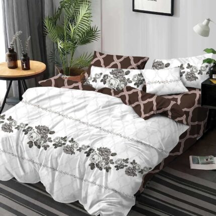 Lenjerie de pat bumbac finet Premium Pucioasa – 6 piese, Model 16418