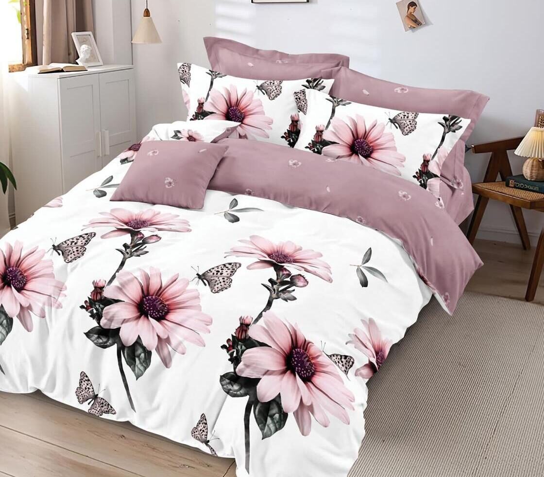 Lenjerie de pat bumbac finet Premium Pucioasa – cu elastic – 6 piese, Model 18374 Lenjerie de pat bumbac finet Premium Pucioasa – cu elastic – 6 piese, Model 18374