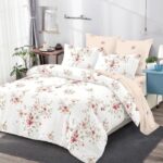Lenjerie de pat bumbac finet Premium Pucioasa – cu elastic – 6 piese, Model 18502 - imagine 2