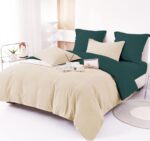 Lenjerie de pat bumbac finet uni – 6 piese, Model 12016 - imagine 2