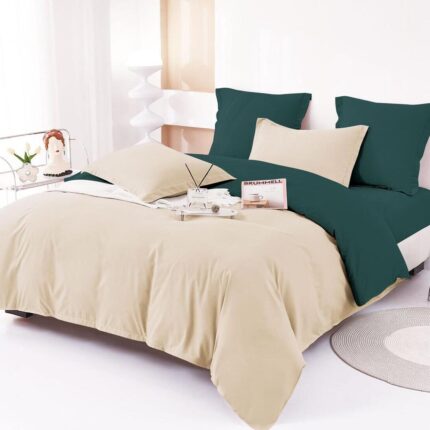 Lenjerie de pat bumbac finet uni – 6 piese, Model 12016 - imagine 2