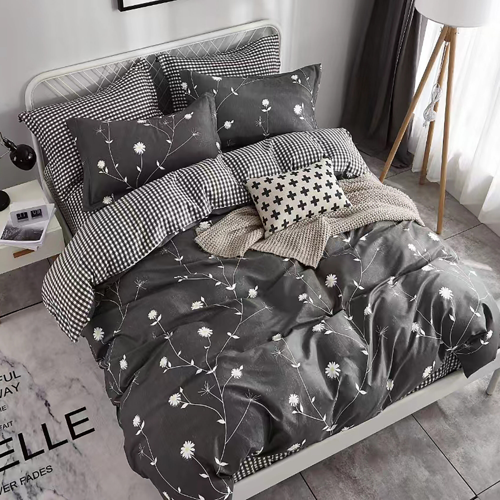 Lenjerie de pat bumbac percalle imprimat, Model 16485 Lenjerie de pat bumbac percalle imprimat, Model 16485