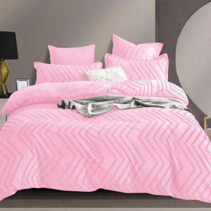 Lenjerie de pat bumbac PREMIUM Velvet Jacquard GROFAT – 6 piese, Model 16214 - imagine 2