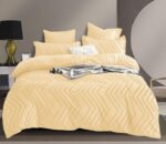 Lenjerie de pat bumbac PREMIUM Velvet Jacquard GROFAT – 6 piese, Model 16215 - imagine 2