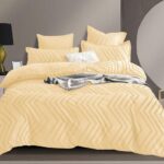 Lenjerie de pat bumbac PREMIUM Velvet Jacquard GROFAT – 6 piese, Model 16215 - imagine 2