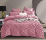 Lenjerie de pat bumbac PREMIUM Velvet Jacquard GROFAT – 6 piese, Model 16216 - imagine 2