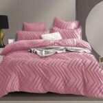 Lenjerie de pat bumbac PREMIUM Velvet Jacquard GROFAT – 6 piese, Model 16216 - imagine 2