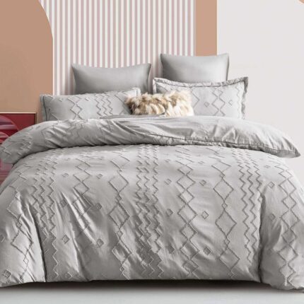 Lenjerie de pat bumbac PREMIUM Velvet Jacquard GROFAT – 6 piese, Model 16222 - imagine 2