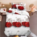 Lenjerie de pat bumbac satinat 3D – 1 persoana – 4 piese, Model 14322