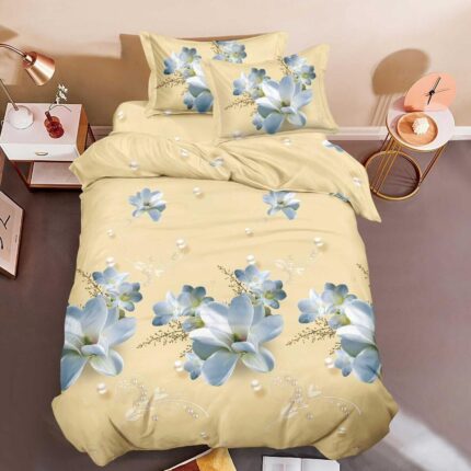 Lenjerie de pat bumbac satinat 3D – 1 persoana – 4 piese, Model 14326