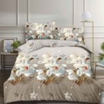 Lenjerie de pat bumbac satinat 3D – 4 piese, Model 13933 - imagine 2