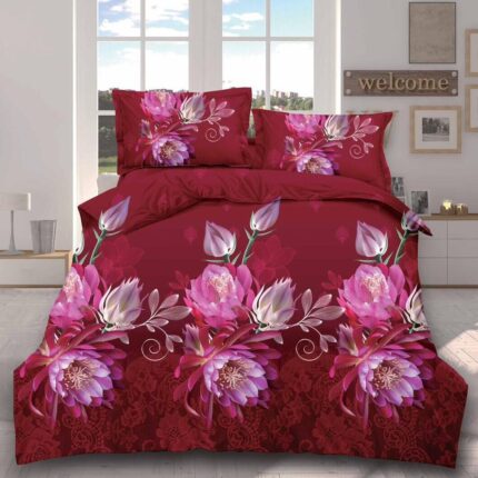 Lenjerie de pat bumbac satinat 3D – 4 piese, Model 13936 - imagine 2