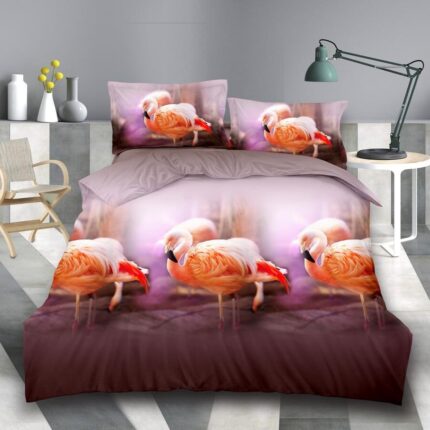 Lenjerie de pat bumbac satinat 3D – 4 piese, Model 585