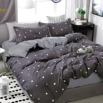 Lenjerie de pat bumbac satinat – 4 piese, Model 16373 - imagine 2