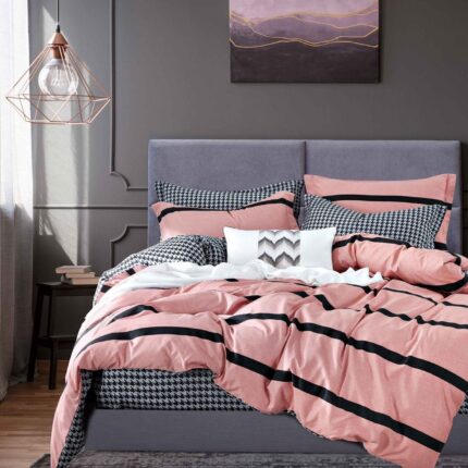 Lenjerie de pat bumbac satinat – 4 piese, Model 16632 - imagine 2