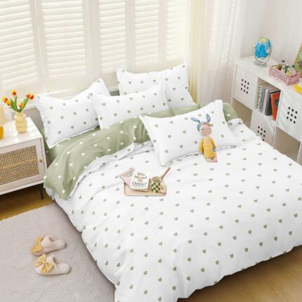 Lenjerie de pat bumbac satinat – 4 piese, Model 17558 - imagine 2