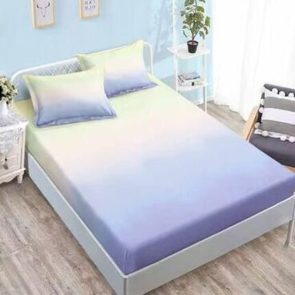 Lenjerie de pat bumbac satinat Deluxe cu elastic – 4 piese, Model 15016