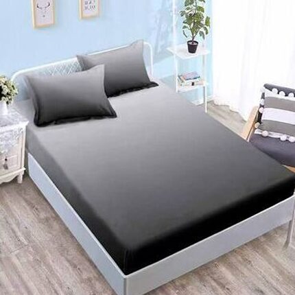 Lenjerie de pat bumbac satinat Deluxe cu elastic – 4 piese, Model 15017