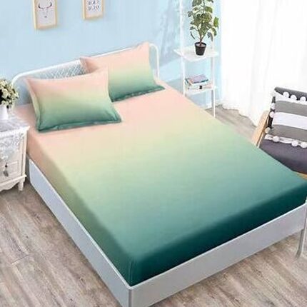 Lenjerie de pat bumbac satinat Deluxe cu elastic – 4 piese, Model 15019