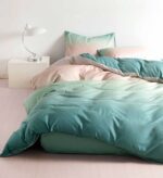 Lenjerie de pat bumbac satinat Deluxe cu elastic – 4 piese, Model 15019 - imagine 2