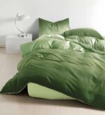 Lenjerie de pat bumbac satinat Deluxe cu elastic – 4 piese, Model 15020 - imagine 2