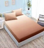 Lenjerie de pat bumbac satinat Deluxe cu elastic – 4 piese, Model 15021