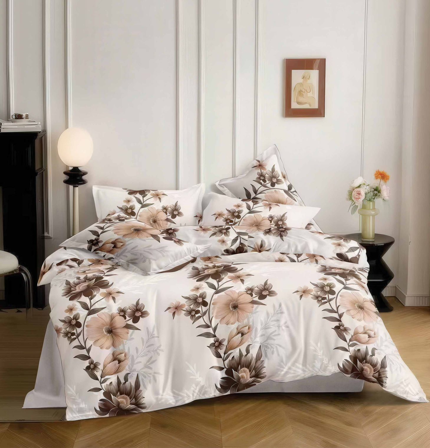 Lenjerie de pat bumbac satinat – gama Luxury – 4 piese, Model 16712 Lenjerie de pat bumbac satinat – gama Luxury – 4 piese, Model 16712
