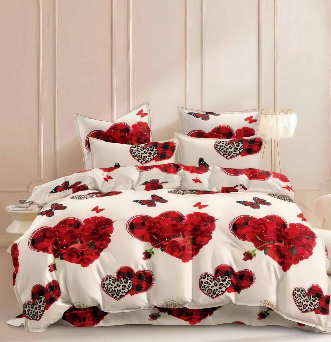 Lenjerie de pat bumbac satinat – gama Luxury – 4 piese, Model 18517 Lenjerie de pat bumbac satinat – gama Luxury – 4 piese, Model 18517