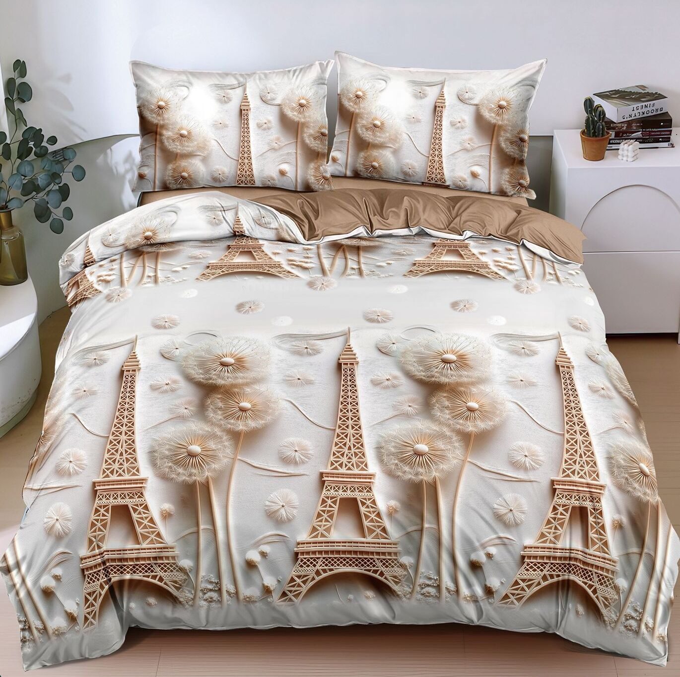 Lenjerie de pat bumbac satinat PREMIUM – 4 piese, Model 18286 Lenjerie de pat bumbac satinat PREMIUM – 4 piese, Model 18286