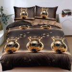 Lenjerie de pat bumbac satinat PREMIUM – 4 piese, Model 18289