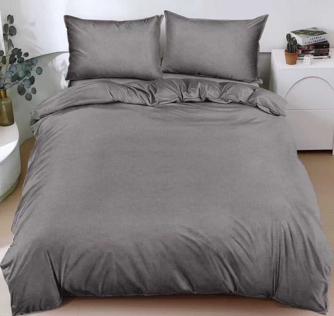 Lenjerie de pat bumbac satinat – uni – Deluxe cu elastic – 4 piese, Model 18331 Lenjerie de pat bumbac satinat – uni – Deluxe cu elastic – 4 piese, Model 18331