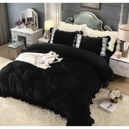 Lenjerie de pat catifea – 4 piese, Model 5648 - imagine 2