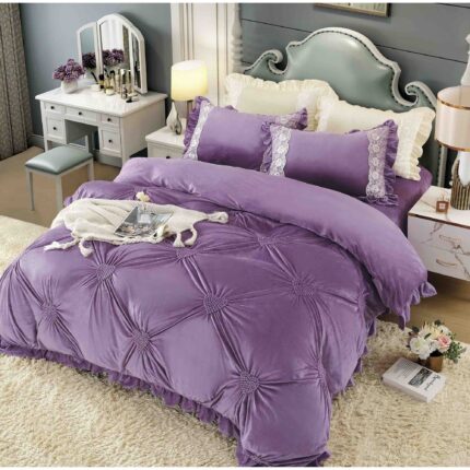 Lenjerie de pat catifea – 4 piese, Model 5650 - imagine 2