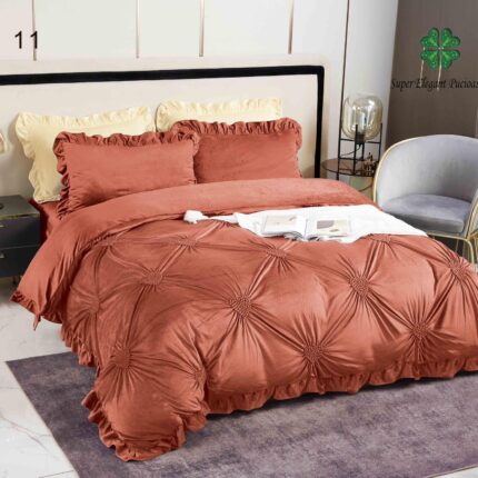 Lenjerie de pat catifea Premium – 4 piese, Model 10684