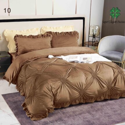 Lenjerie de pat catifea Premium – 4 piese, Model 10685