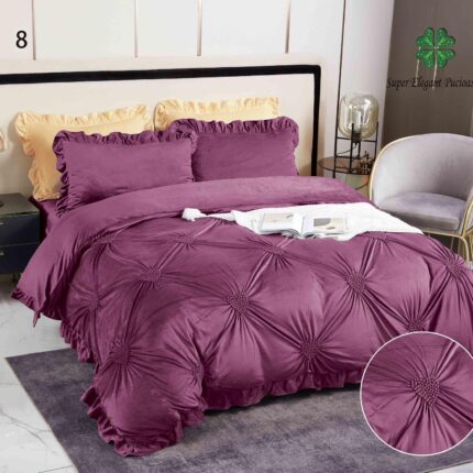 Lenjerie de pat catifea Premium – 4 piese, Model 10686