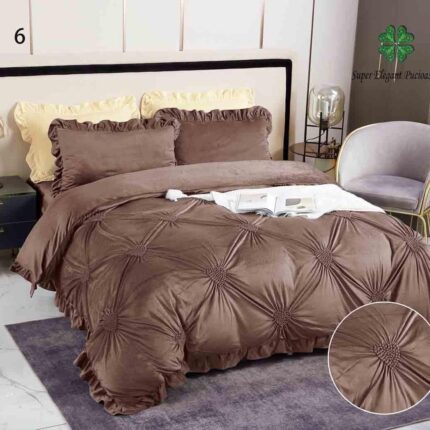 Lenjerie de pat catifea Premium – 4 piese, Model 10689