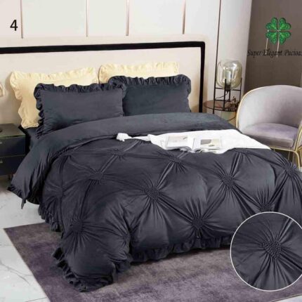 Lenjerie de pat catifea Premium – 4 piese, Model 10691