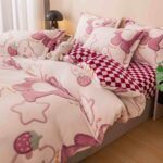 Lenjerie de pat cocolino cu elastic – 4 piese, Model 14069