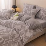 Lenjerie de pat cocolino cu elastic – 4 piese, Model 17464