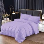 Lenjerie de pat damasc cu elastic – 4 piese, Model 9117 - imagine 2