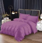 Lenjerie de pat damasc cu elastic – 4 piese, Model 9121 - imagine 2