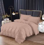 Lenjerie de pat damasc cu elastic – 4 piese, Model 9127 - imagine 2