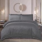 Lenjerie de pat damasc cu elastic – Horeca Premium – 4 piese, Model 12523 - imagine 2