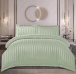 Lenjerie de pat damasc cu elastic – Horeca Premium – 4 piese, Model 12529 - imagine 2