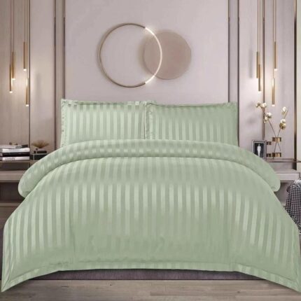 Lenjerie de pat damasc cu elastic – Horeca Premium – 4 piese, Model 12529 - imagine 2