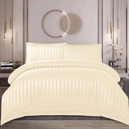 Lenjerie de pat damasc cu elastic – Horeca Premium – 4 piese, Model 12532 - imagine 2