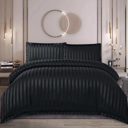 Lenjerie de pat damasc cu elastic – Horeca Premium – 4 piese, Model 12537 - imagine 2