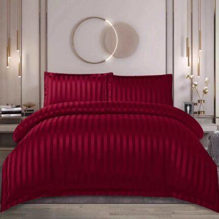 Lenjerie de pat damasc cu elastic – Horeca Premium – 4 piese, Model 13429 - imagine 2